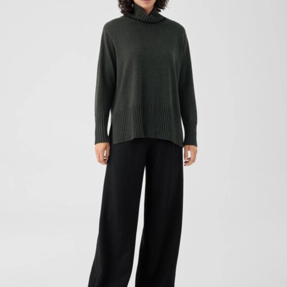 Eileen Fisher 100% Merino Wool Turtleneck Pullover S/P - New with Tags - Picture 4 of 8
